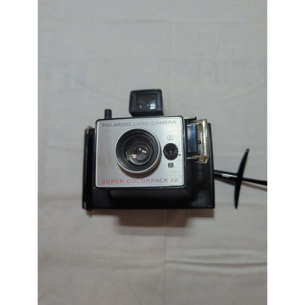 Vintage Polaroid Super Colorpack IV Land Camera Black Instant Film Untested